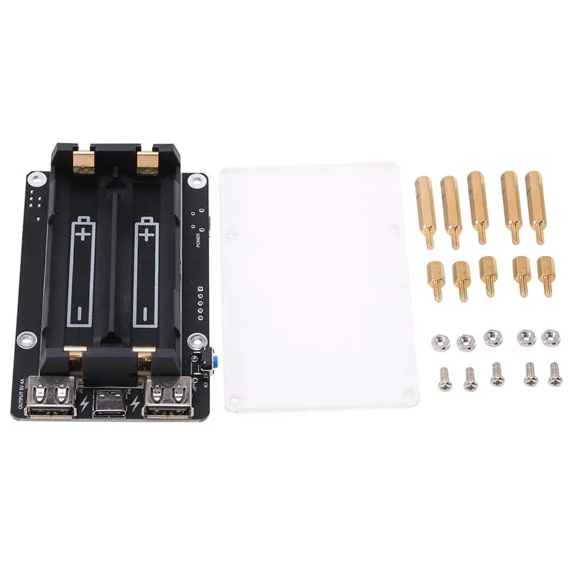 

Новинка 18650, внешний аккумулятор с RTC и кулометром Pro, удлиненное устройство питания с двумя USB-портами для Raspberry Pi 4 B / 3B + / 3B