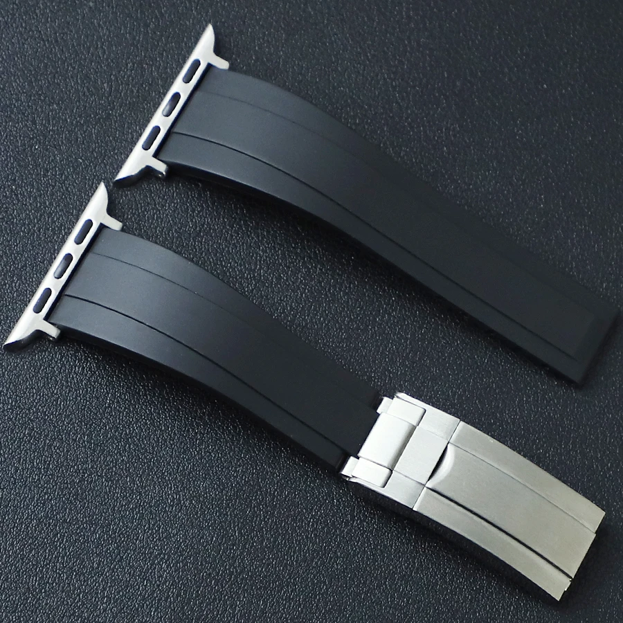 Rubber Watch Strap for Apple Watch Band 8 Ultra 49mm 45mm 41mm Bracelet Watch 44mm 40m 42mm 38mm iWatch 7 6 SE 5 Watchband