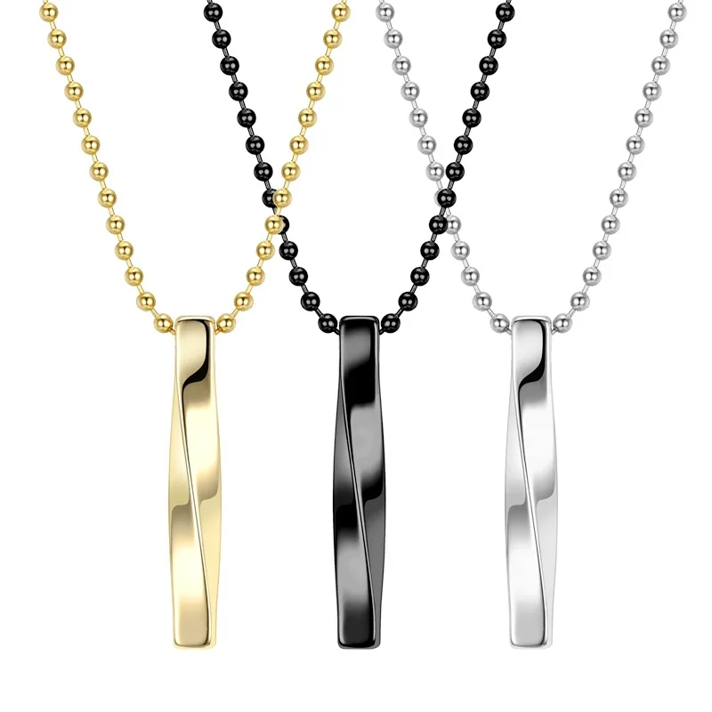 

Stainless Steel Necklace Jewelry Men Cadena Collier Femme Trendy Kpop Necklaces Korean Fashion Black Clover Accessories Pendants