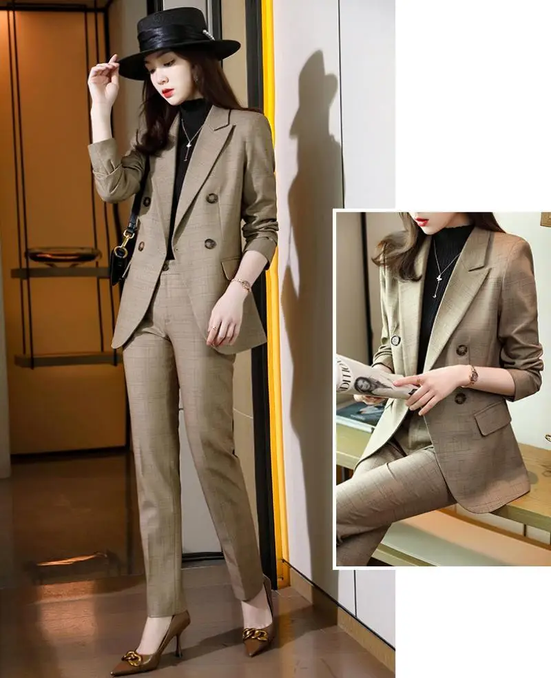 2023 Spring and Autumn Fashion Temperament Slim and Advanced Professional Suit Set Women's New Luxury Design Office Lady