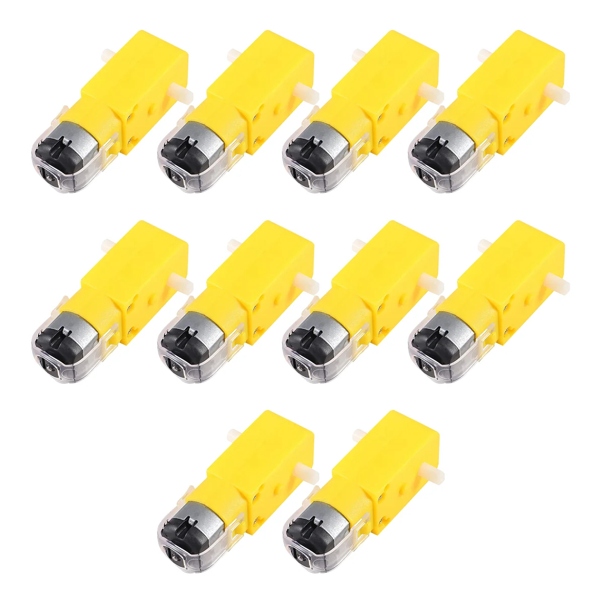 

10 Pcs Tt Motor Robot Inteligente Motor Car Small Dual Shaft Motor Pp Dual Shaft Gear Motor Mini Gear Motor