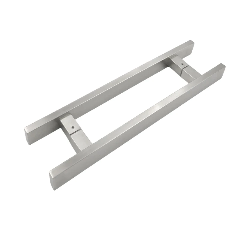 Kensharp Satin 304 нержавеющая сталь ручки назад фурнитура H-типа квадратная стеклянная
