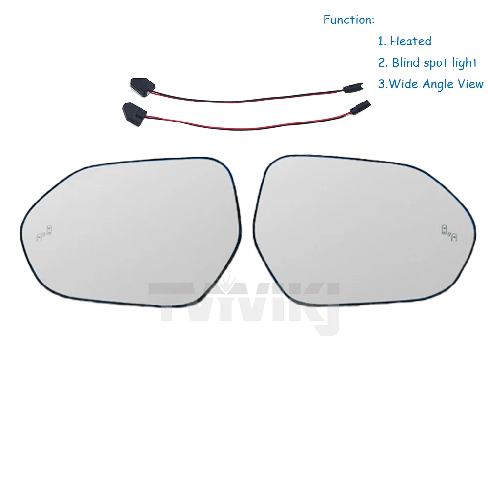 

1 пара боковых зеркал заднего вида, синие стеклянные линзы с слепой зоной, фотоэлемент для Toyota Camry 2018-2024, не подходит для американской версии, антибликовое покрытие