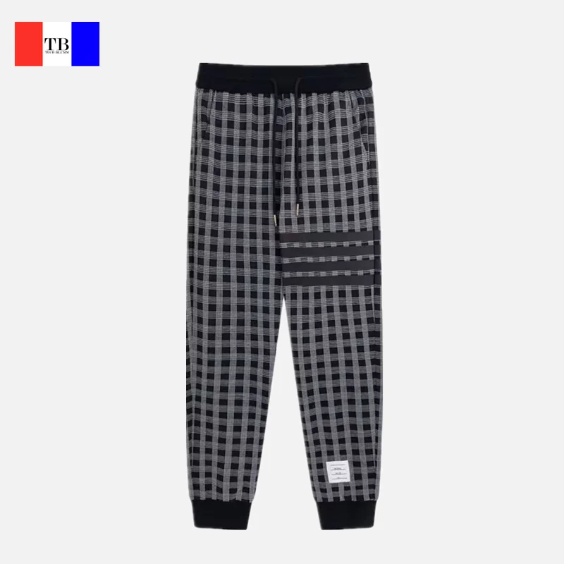 TUCH BLUMM Thom Sweatpants Joggers Streetwear Women Luxury Brand Stripe Four Bar Knitting TB High Quality Pants Y2K Clothes