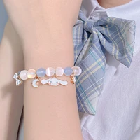 kawaii cartoon sanrio cinnamoroll crystal bracelet girls 2022 transfer bracelet valentine day present gift box decorate jewelry