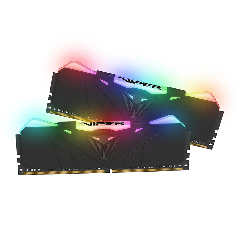 

Patriot Viper Steel RGB RAM 8GBx2 3600MHz Viper RGB Series DDR4 16GB (2 x 8GB) 3600MHz Kit w/Black heatshield