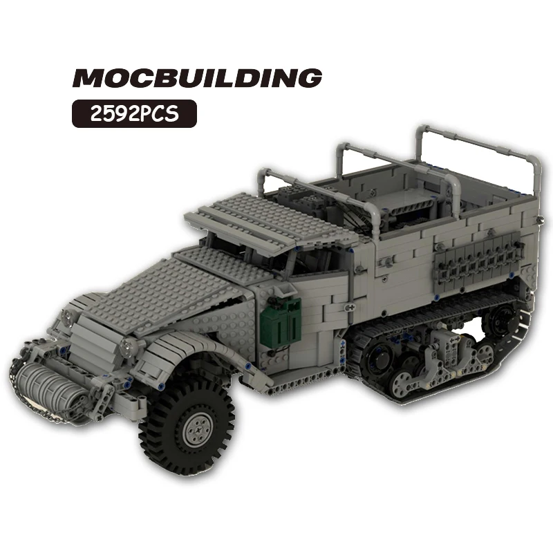 

Конструктор MOC, Длинная модель M3, половинчатая модель, бронированная транспортная компания, сборные кирпичи «сделай сам», игрушки, подарки, ...