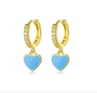 ve1 customized gold earrings vintage bohemia tassel peach heart dangle earrings for women party jewelry