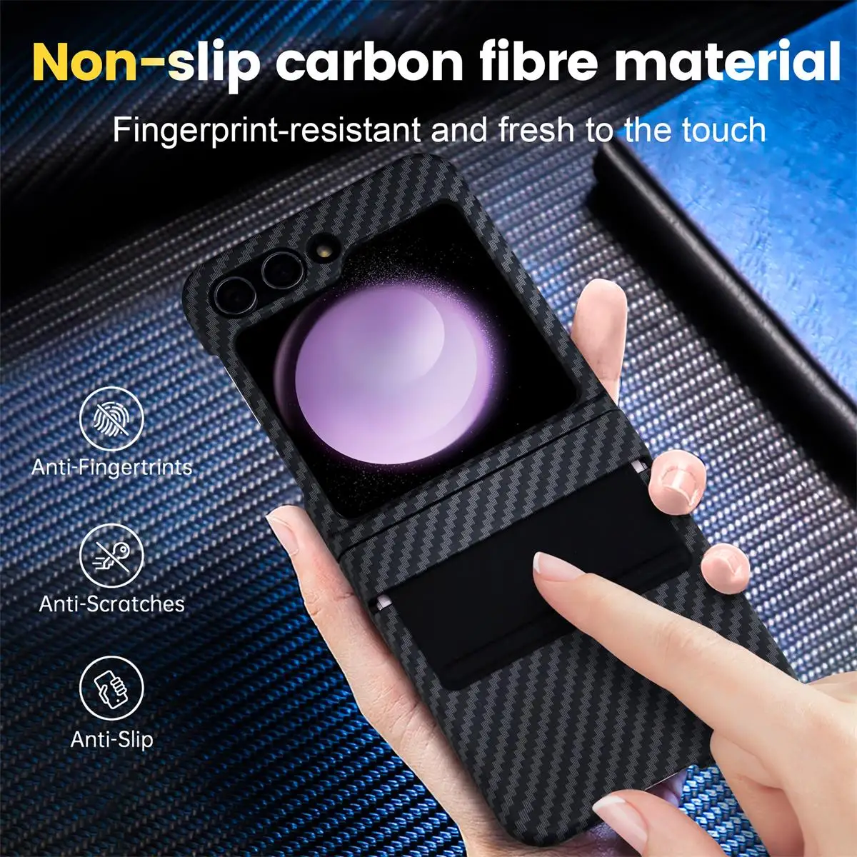 Ультратонкий приятный для кожи матовый складной чехол с петлями Samsung Galaxy Z Flip 6 5 4 3