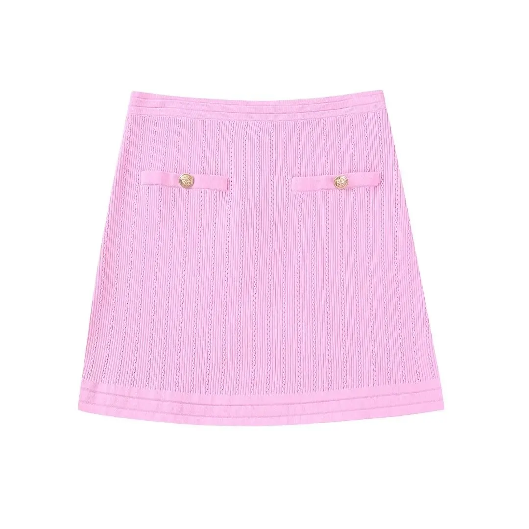 

Woman Clothes High Waist Micro Skirt style Aesthetics Golden Buckle A-line Pink Skorts Cute Streetwear Short Bottoms