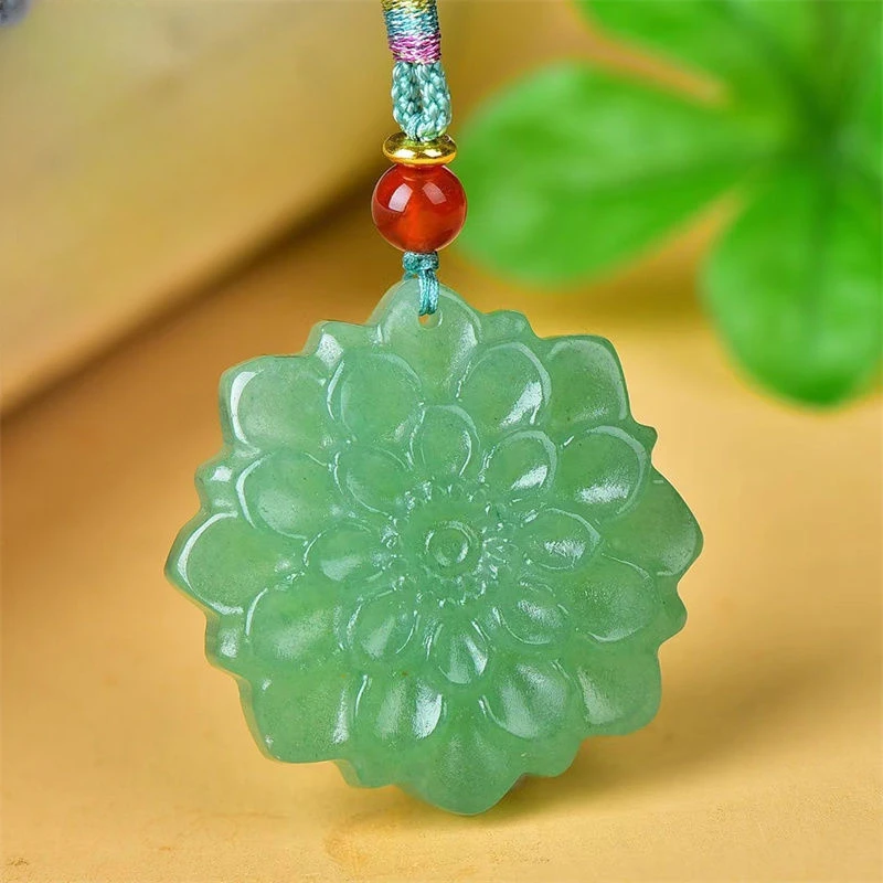 

Natural Dongling Jade Peony Flower Pendant Women's Blossom Rich and Noble Popular Jade Pendant