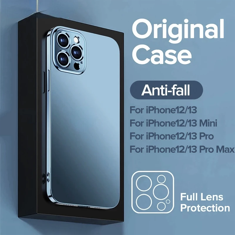 

Luxury Case For iPhone 14 13 12 Pro Max TPU+PC Shockproof Phone Cases Full Lens Protection Cover For iPhone 14 13 Case