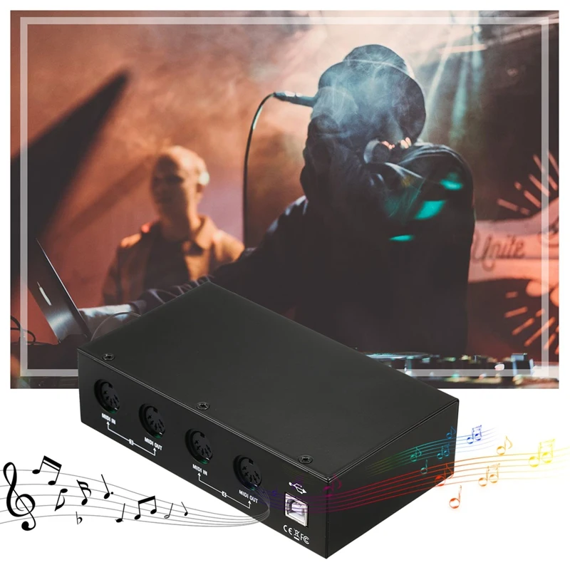 Um4x4 USB MIDI-интерфейс 4 входа/4 выхода 64 MIDI-канали 4I/4O + Merge 2I4o MIDI Box 4X4