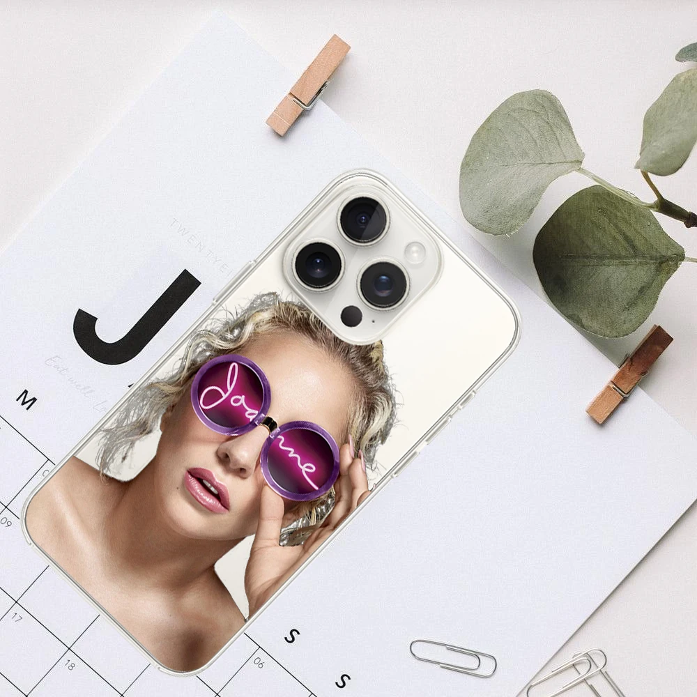 L-Lady Singer G-Gaga Phone Case for iPhone 12 11 13 14 15 16 Max Pro Plus Transparent Cover
