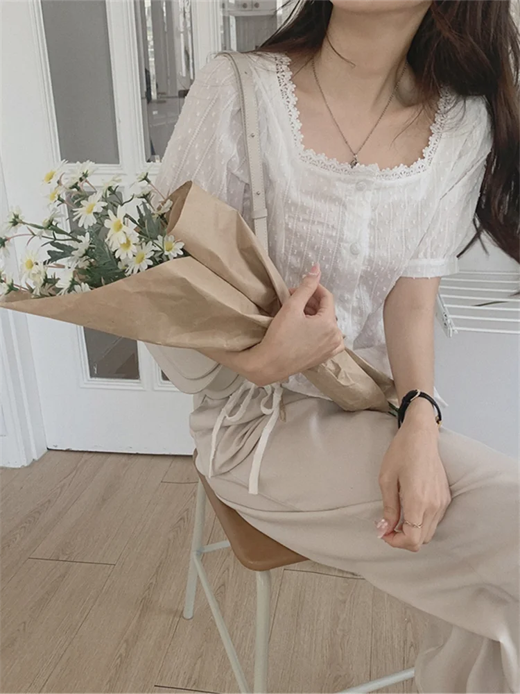 

Женская блузка, женская рубашка, летние женские блузки, весенние Макси блузы, повседневные Элегантные винтажные хлопковые свободные блузки оверсайз с коротким рукавом