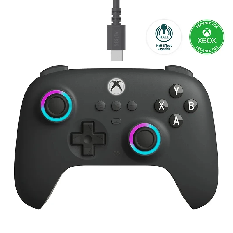8bitdo Ultimate C проводной игровой контроллер для Xbox RGB подсветка Fire Ring и джойстики с