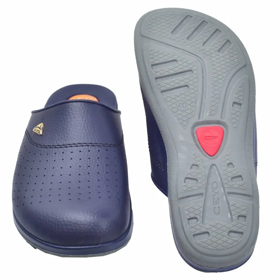 

Slippers Ceyo FLEX-1 gel Sabo Hospital Work Orthopedic Mens Shoes NAVY BLUE