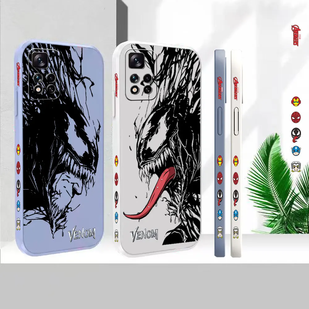 

Liquid For Redmi Note 12 11 11T 11R 11E 11S 11T 10 10T 9 9S 9T 8 7 7S Pro Plus Max Cover Marvel Avengers Venom Comics Case Funda