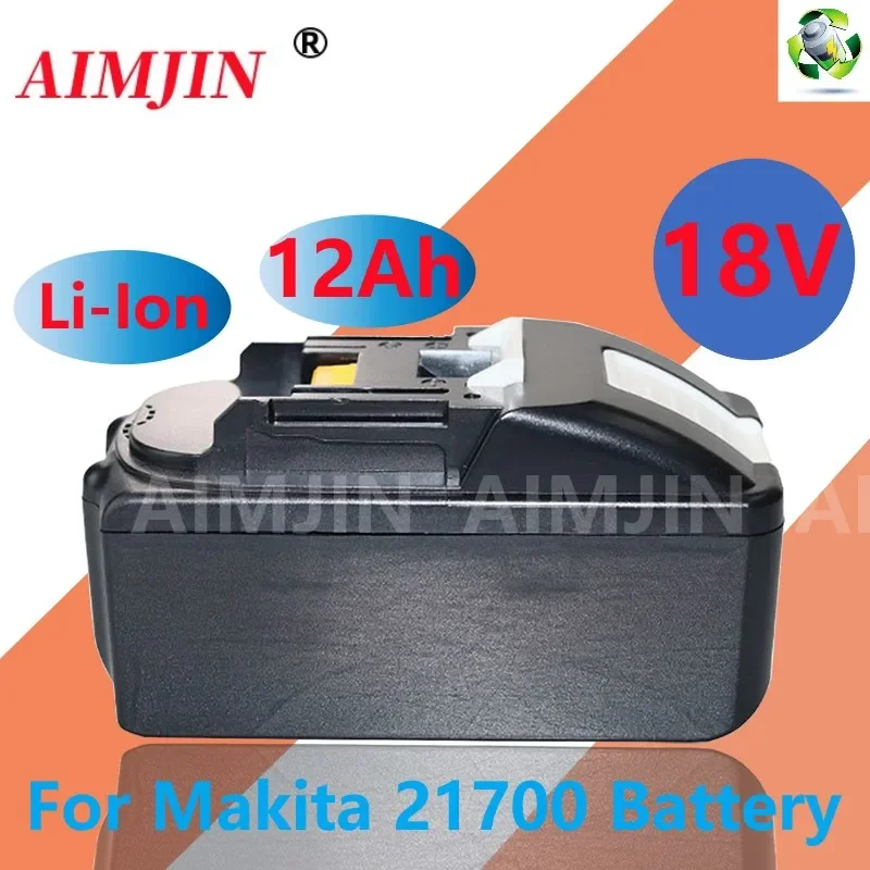 

Перезаряжаемый аккумулятор для электроинструментов Makita 18 в 12000 мАч 21700 с зеркальной заменой Li-Ion LXT BL1860B BL1860 BL1850