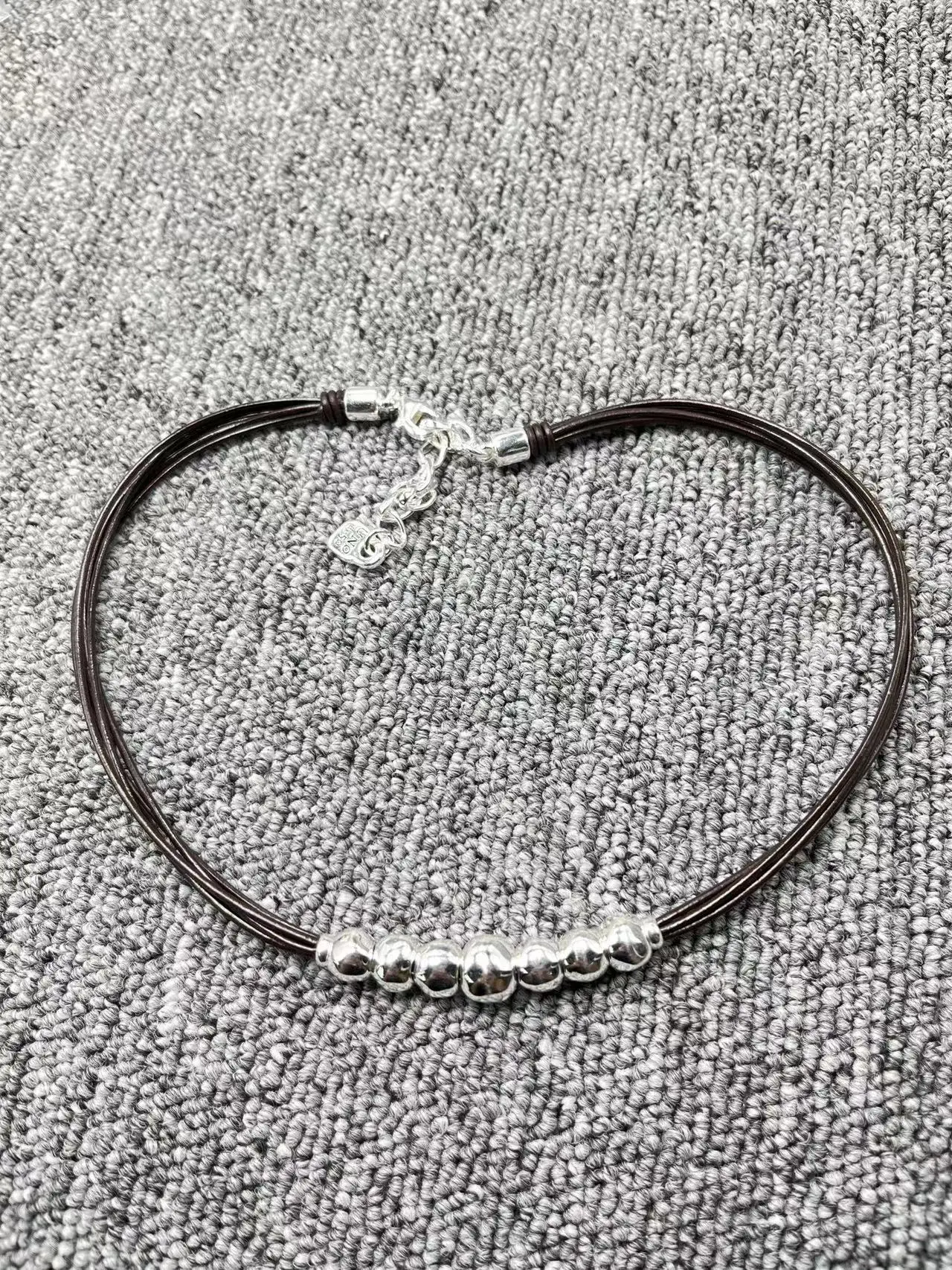 

Новинка 2022 г., изысканная модная гальванизированная простая веревочная цепочка unode 50 с бусинами, популярные ювелирные изделия в подарок, 925