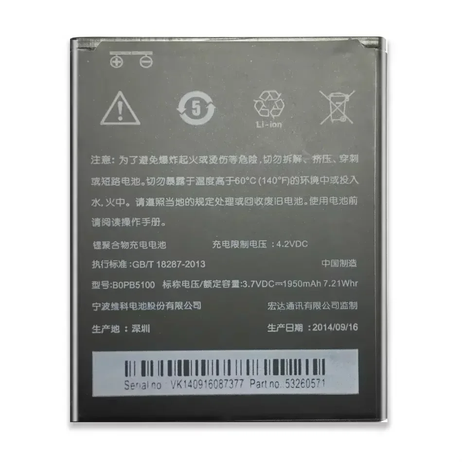 Для HTC 516 D516d Htc516 D516w Desire 316 D316d 316D аккумулятор BOPB5100 1950 мАч с трек-кодом