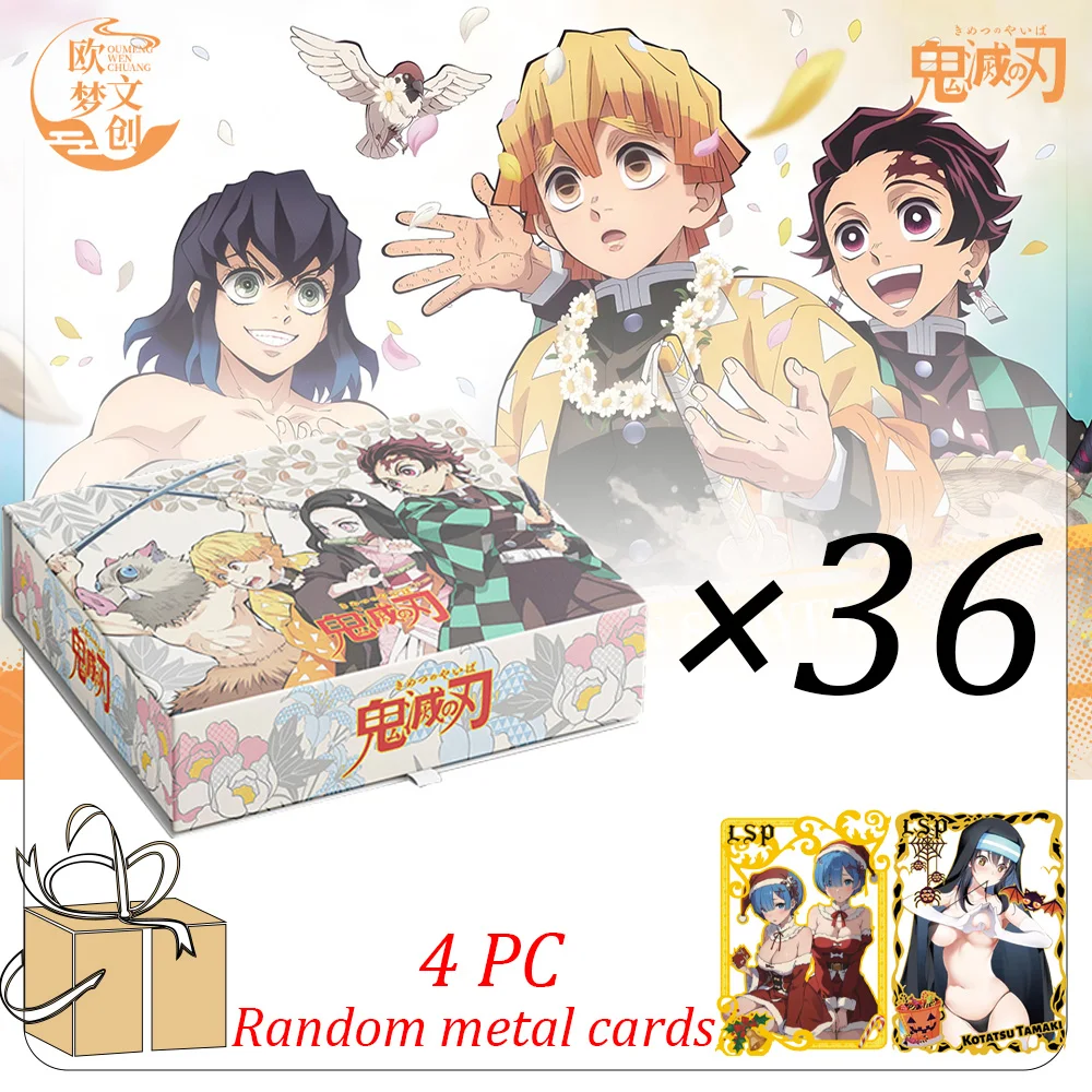Новая карта OUMeng Wenchuang' Demon Slayer Infinity Castle Finale коробка-бустер японского аниме Tanjiro CCG