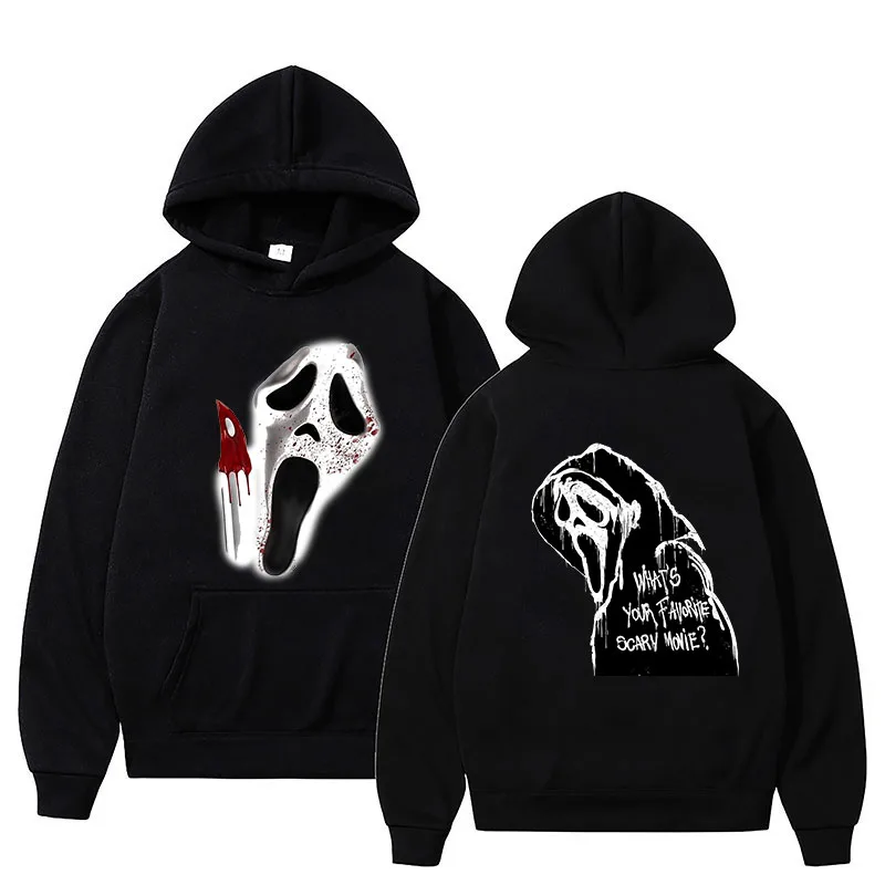 

Scream VI Ghostface Hoodie Men Spring Autumn Aesthetic Sweatshirt Vintage Hip Hop Harajuku Streetwear Hombre Kpop Gothic Hoodies