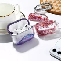 protective cover picture liquid quicksand glitter case for airpods pro case transparent protection cover personal design hard pc