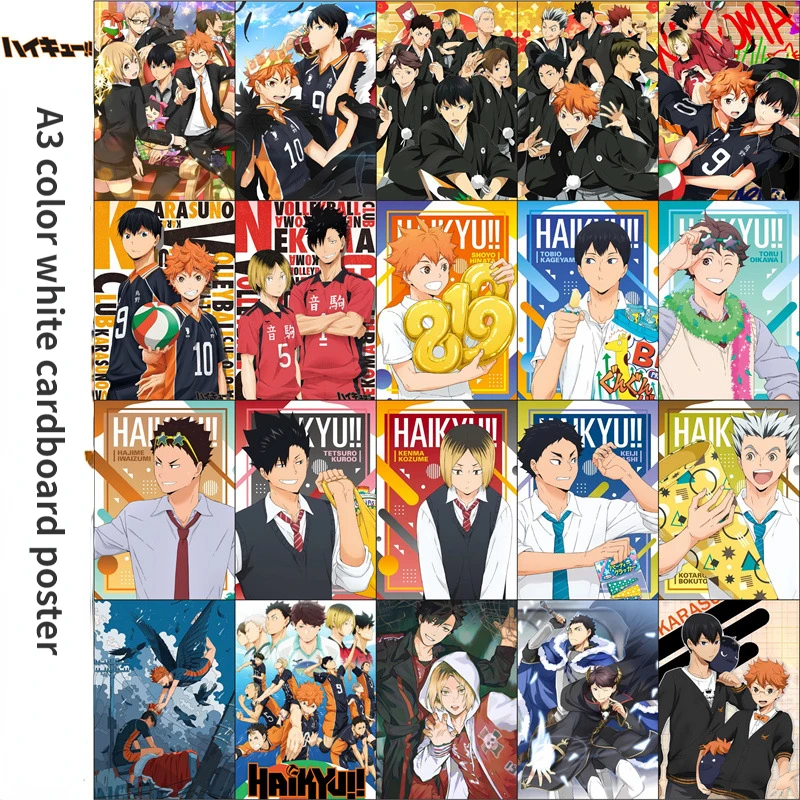 Haikyu мультфильм аниме Shoyo Hinata Tetsurou Kuroo Kotaro Bokuto манга периферийный высокой четкости