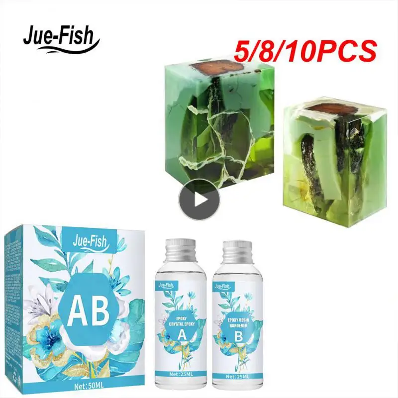 

5/8/10PCS 50ml Ab Glue Transparent Clear Crystal Glue Durable Diy Hand Tool Quick-drying Hard Glue Fast Solidification