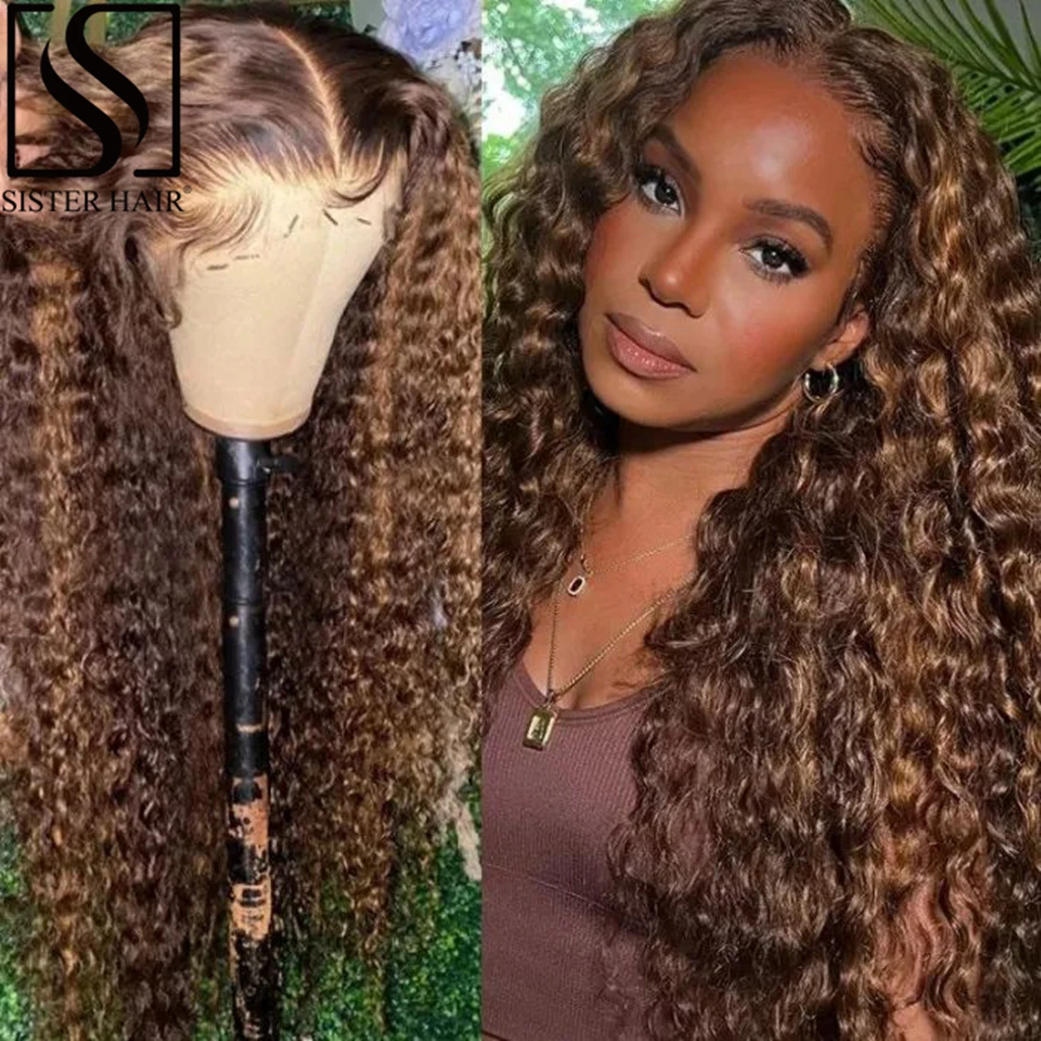 38 40 Inch Highlight Ombre Curly Wig 13x4 Lace Front Human Hair Wigs Brazilian Remy Hair 4x4 Honey Blonde Deep Wave Frontal Wig