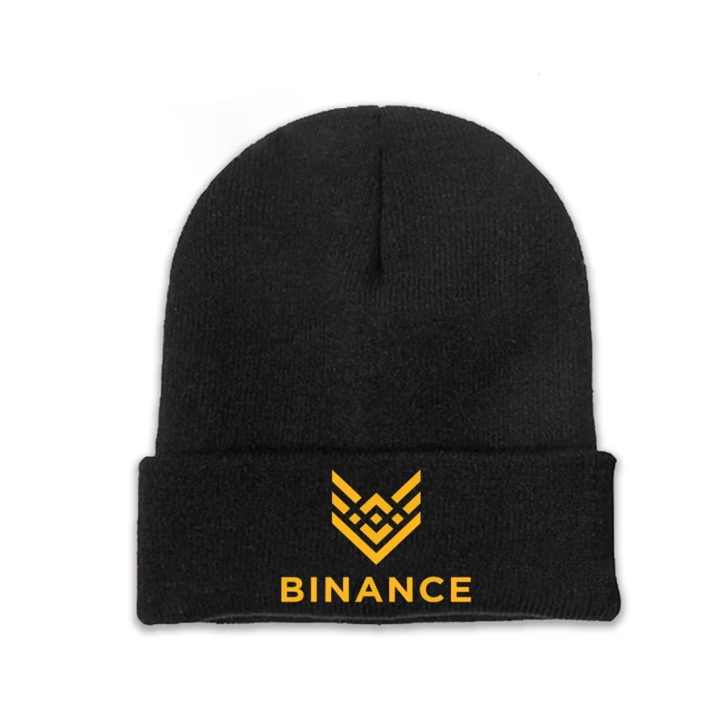 

Вязаная шапка Binance для майнинга криптовалюты, зимние теплые облегающие шапки, модная повседневная шапка капитана для мужчин и женщин