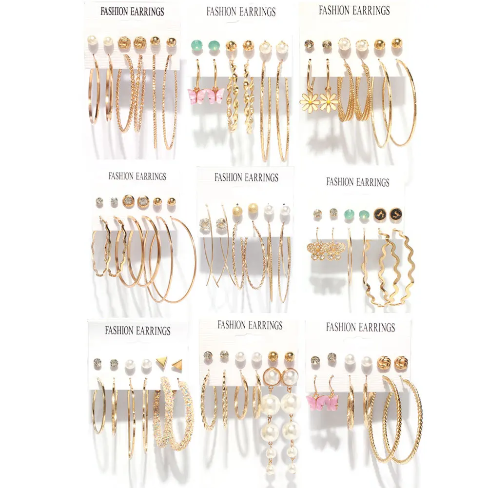 

CIOIO Earrings Set for Women Girls Fashion Tassel Earring Acrylic Hoop Stud Drop Earrings for Birthday Party Gift Assorted Style