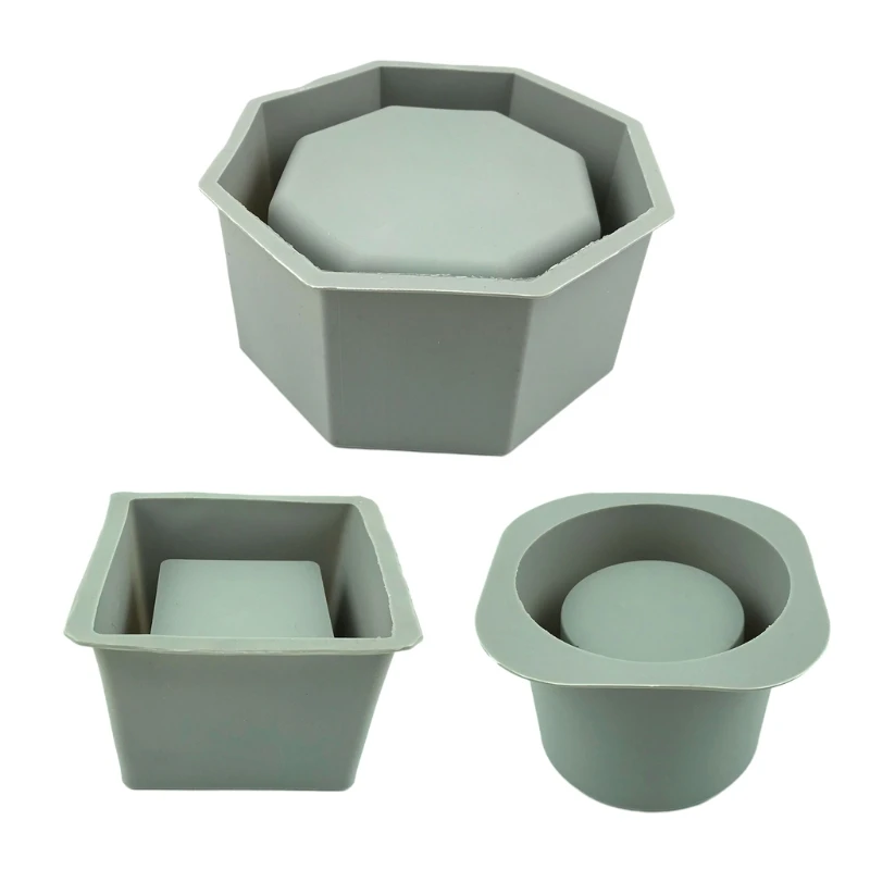 

Geometric Square Round Flowerpot Mold Silicone Resin Molds for Making Succulent Plants Pot Flower Pot Candle Holder