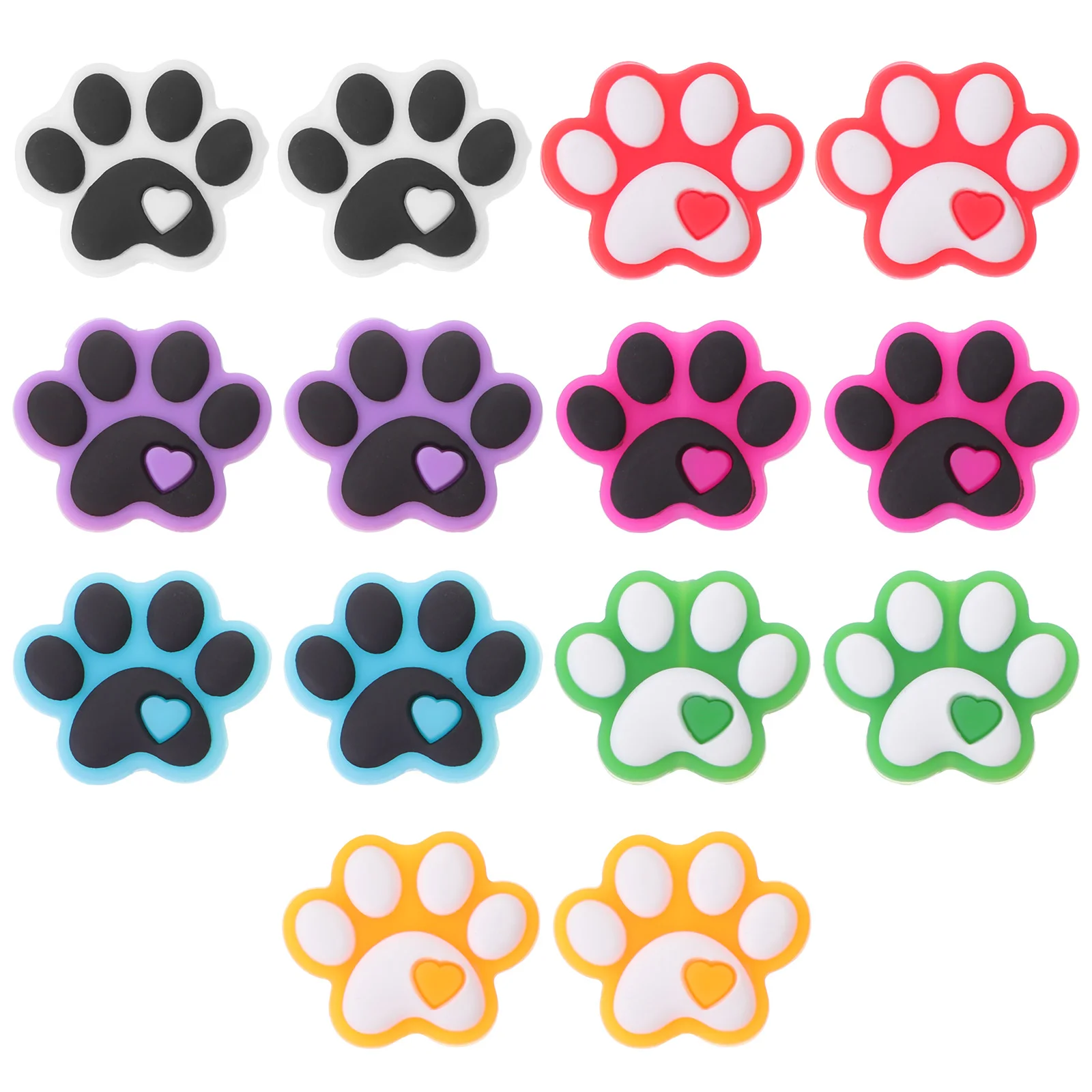 

14pcs Dog Paw Beads Small Craft Making Beads Diy Creative Bracelet Beads