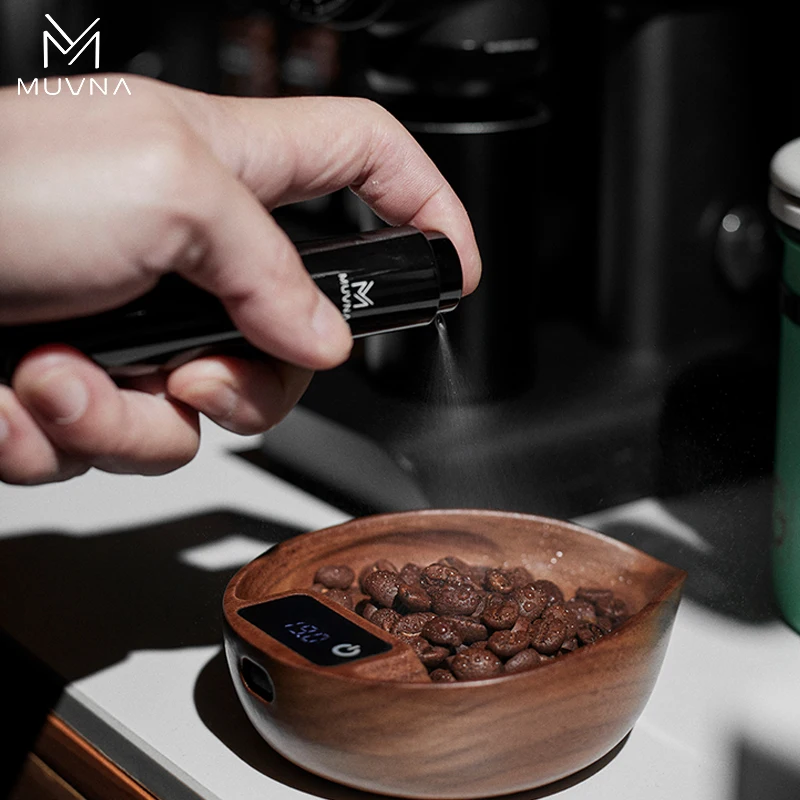 Электронные измерительные весы MUVNA для кофе из орехового дерева в зернах лоток
