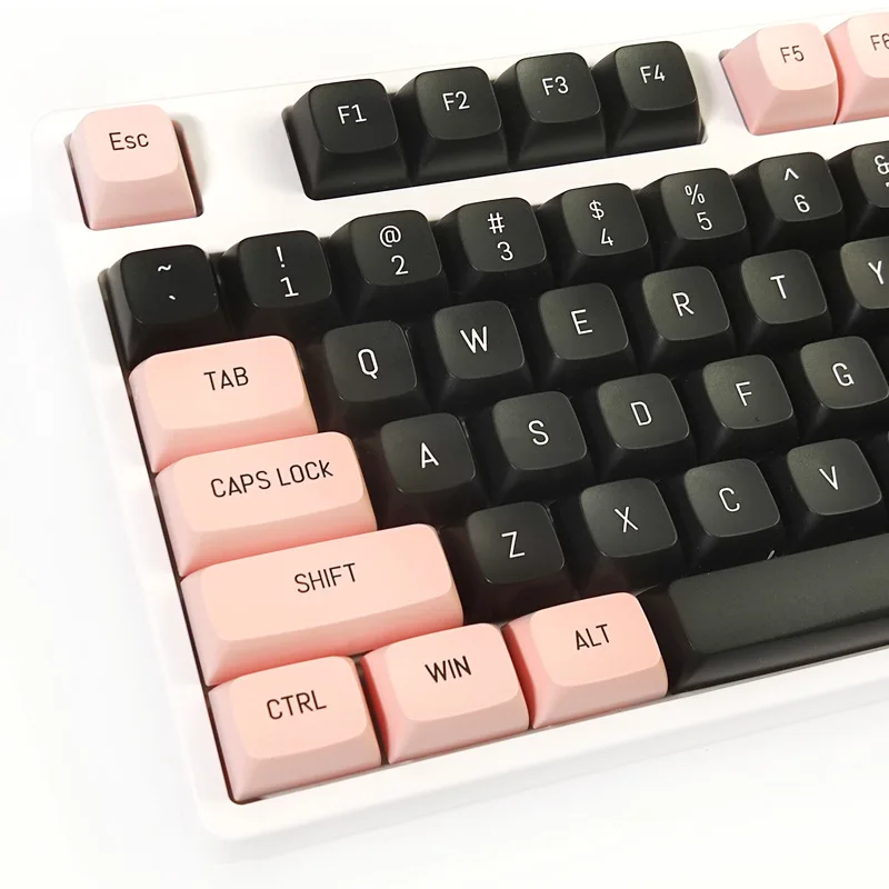 

149 Keys Black Pink PBT Keycaps CSA Profile Double Shot Process Keycaps For Cherry Gatrron MX Switches Mechanical Keyboards