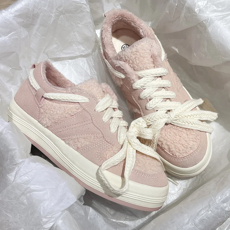 

Кроссовки женские универсальные с круглым носком, на платформе, осень 2022