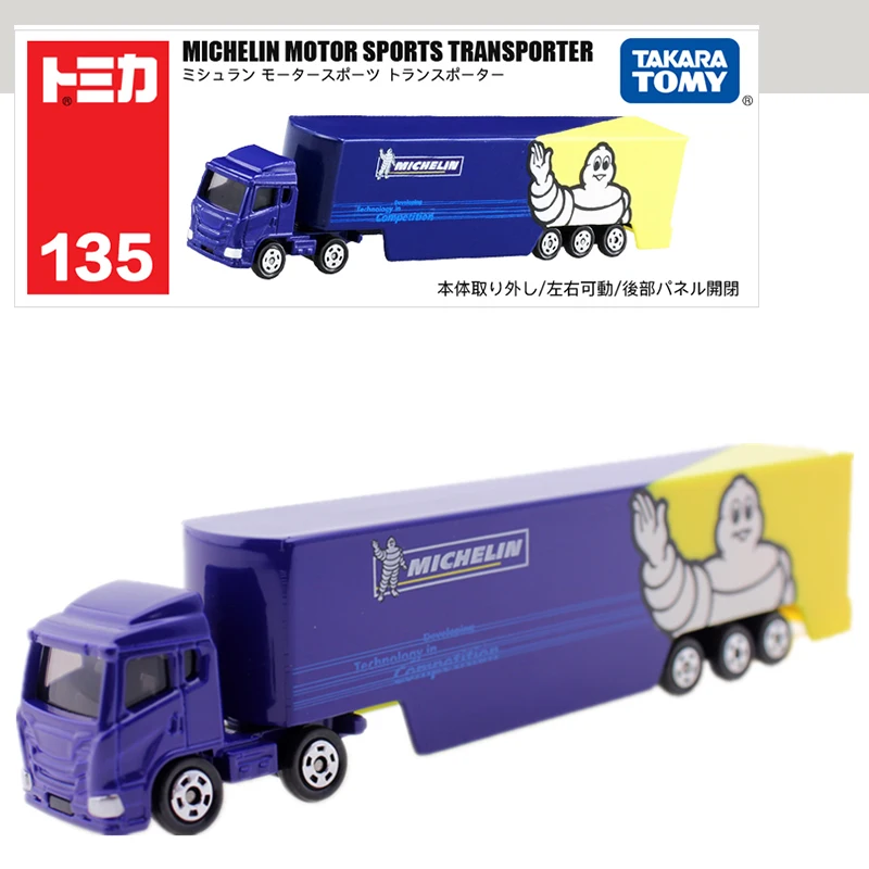 

Takara Tomy длинный тип Tomica No.135 Michelin мотор спортивный транспортер модель комплект литый под давлением миниатюрный автомобиль игрушка