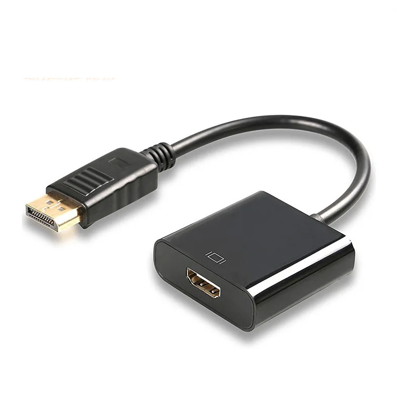 

25Pcs/lot HD DisplayPort 1.2 DP Male To HDMI Female Video Audio HDTV Black Adapter Converter Multiple Monitor