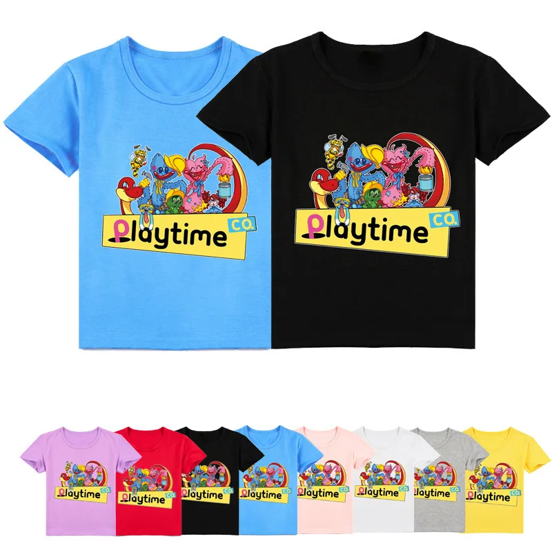 

Fashion Game Poppy Playtime Funny Tshirt Kids Summer Casual T Shirt Girls Huggy Wugy Clothes Boys Short Sleeve Hip-hop Homme Tee