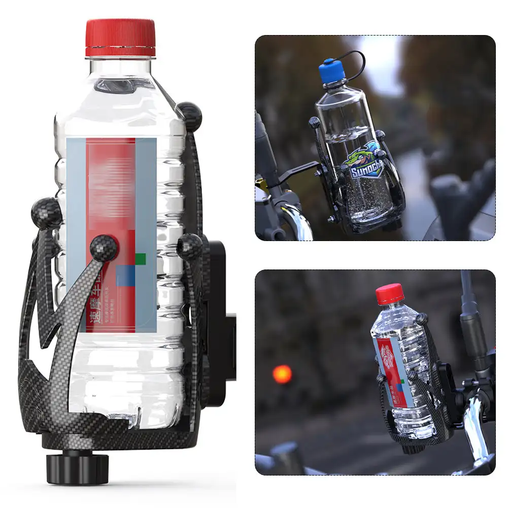 

Portable Motorcycle Bottle Holder Riding Water Cup Holder Mount with Bracket Adjustable Bicycle Drink Holder Outdoor ABS