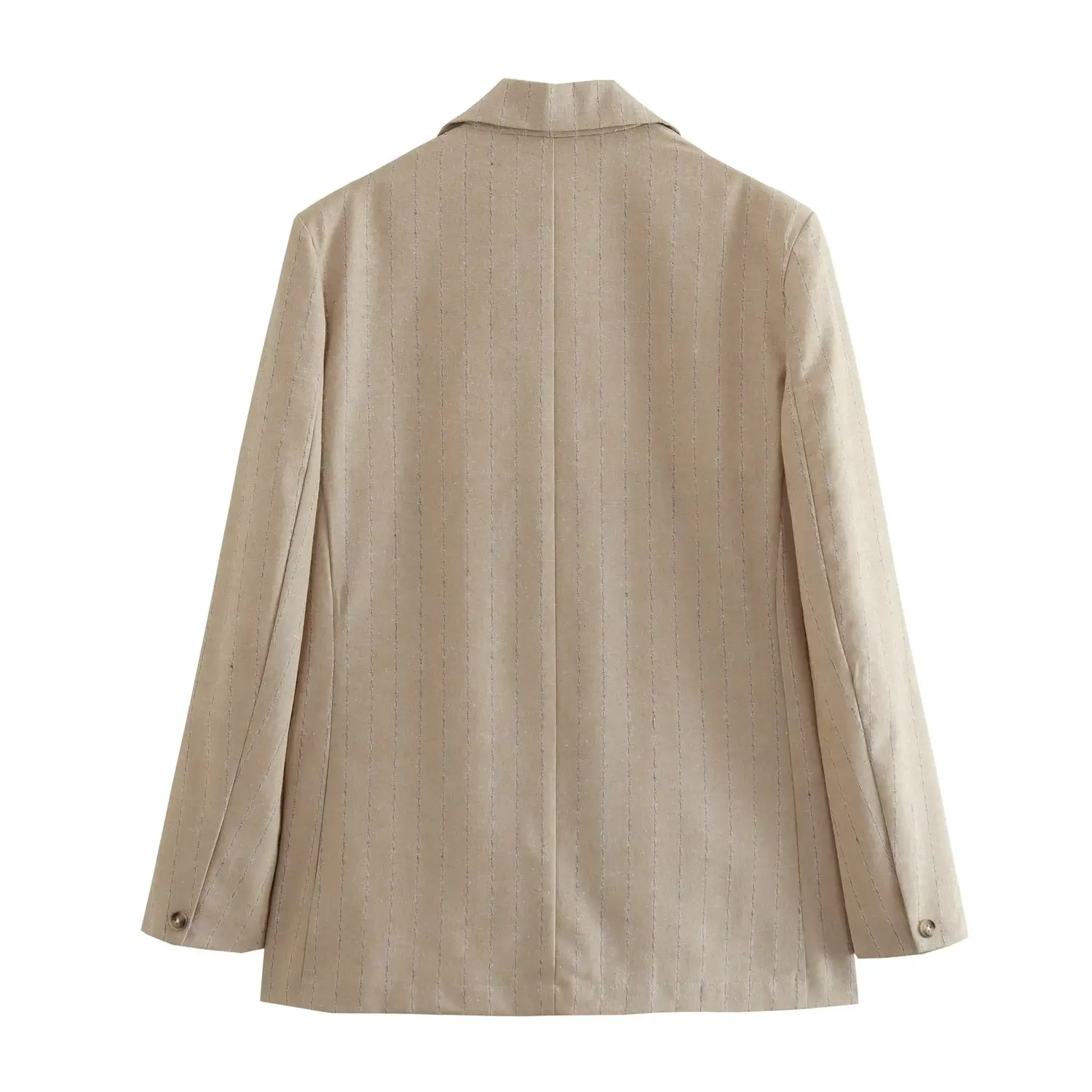 TRAF 2023 Striped Blazer Women Long Sleeve Jacket Women Summer Masculine Long Blazer Woman Padded Shoulder Blazers for Women