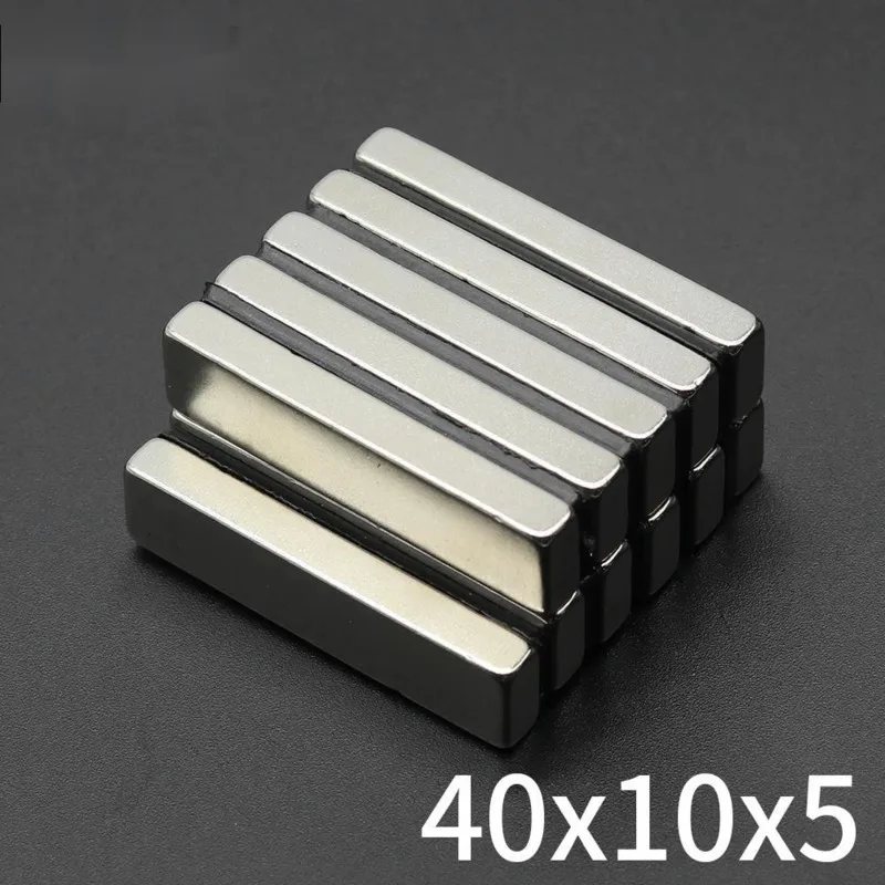 Блок-магнит 40x10x5 мм N35 1/2/5 шт. постоянный NdFeB супер сильные мощные неодимовые