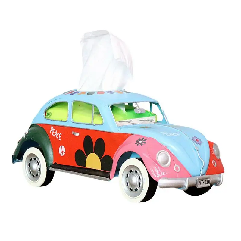

Retro Bus Tissue Box Funny Car Model Home Decoration