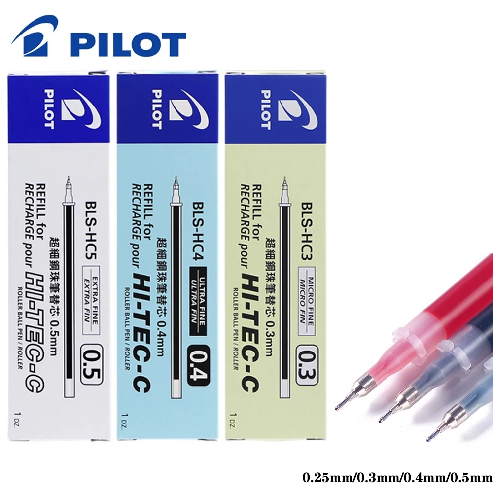 

12 PILOT Gel Refills BLS-HC4 Suitable for BLLH-20C3/4 Writing Smooth and Non-blocking Ink Stationery Accessories 0.3/0.4/0.5mm