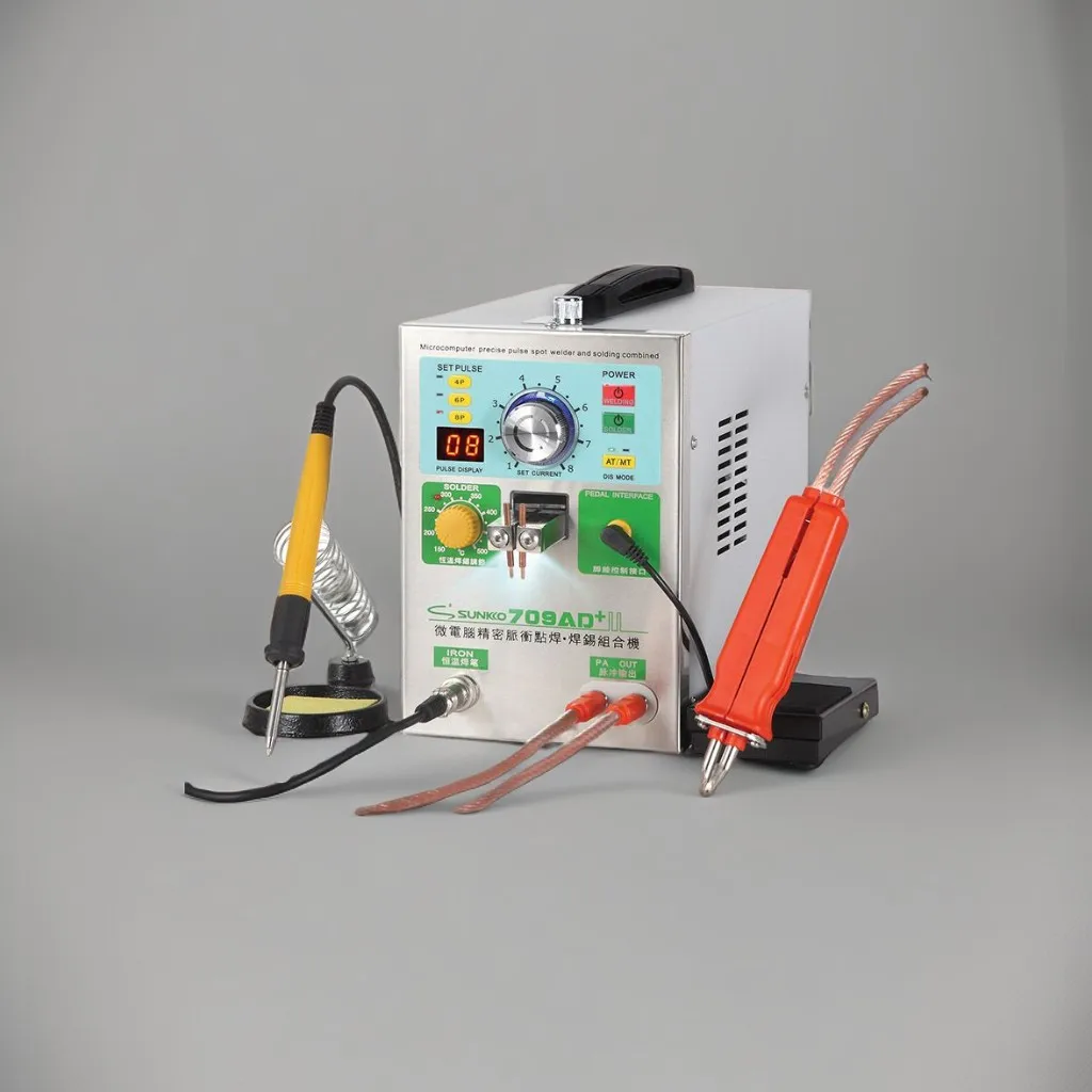 SUNKKO 709AD + аккумулятор для точечной сварки маленькая ручная сварочная ручка с