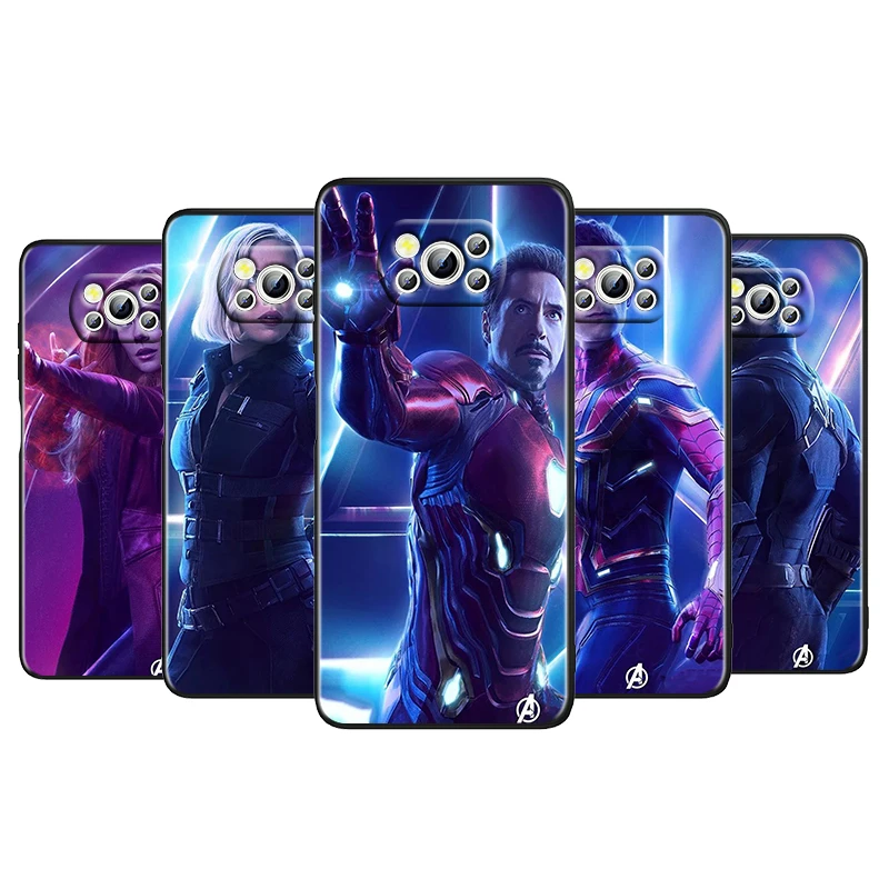 

Marvel Infinity War Poster For Xiaomi Poco M4 X3 F3 GT NFC M3 C3 M2 F2 F1 X2 Pro Mi Mix3 5G Soft Silicone Black Phone Case Cover