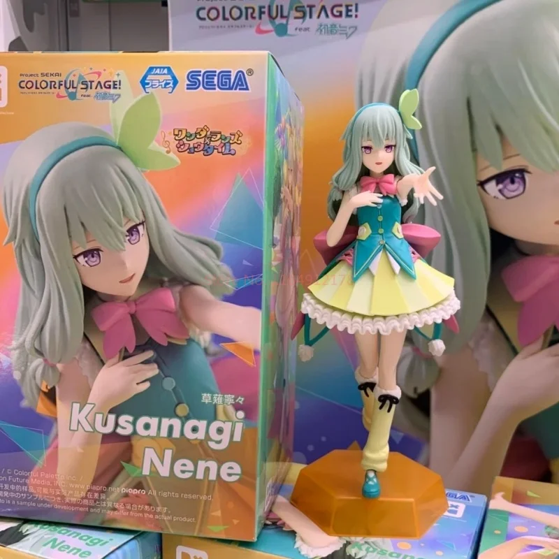 Фото В наличии оригинальная фигурка Sega Ddc Hatsune Miku World Project, аниме-фигурка, модель куклы Kusanagi Nene Otori Emu Rui, настольный сбор, подарок №5