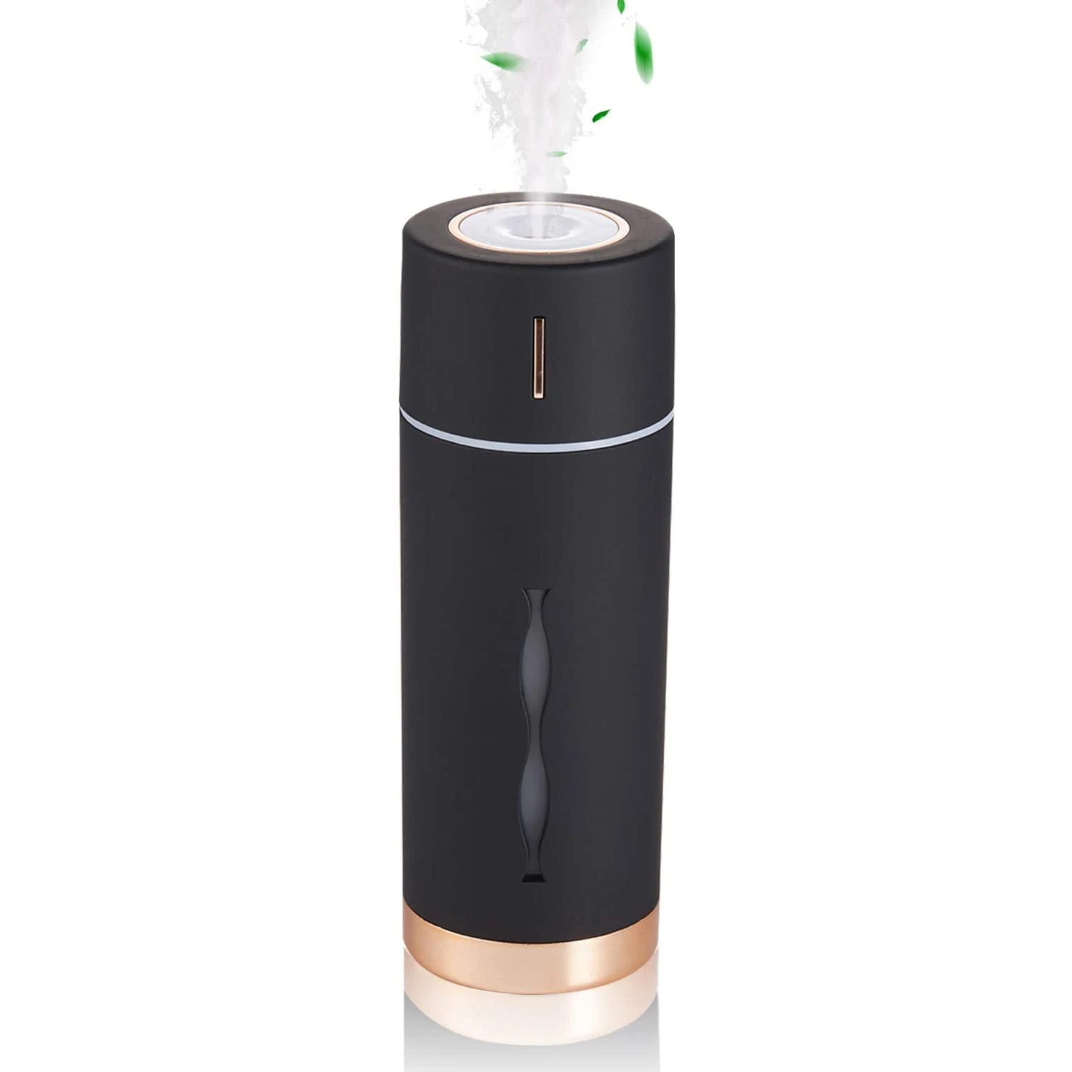 

Humidifiers with Essential Oils Diffuser, Mini Cool Mist Humidifier Ultrasound for Bedroom, Desktop, Travel, Car Black